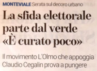 Il Giornale di Vicenza parla della nostra serata sul Verde